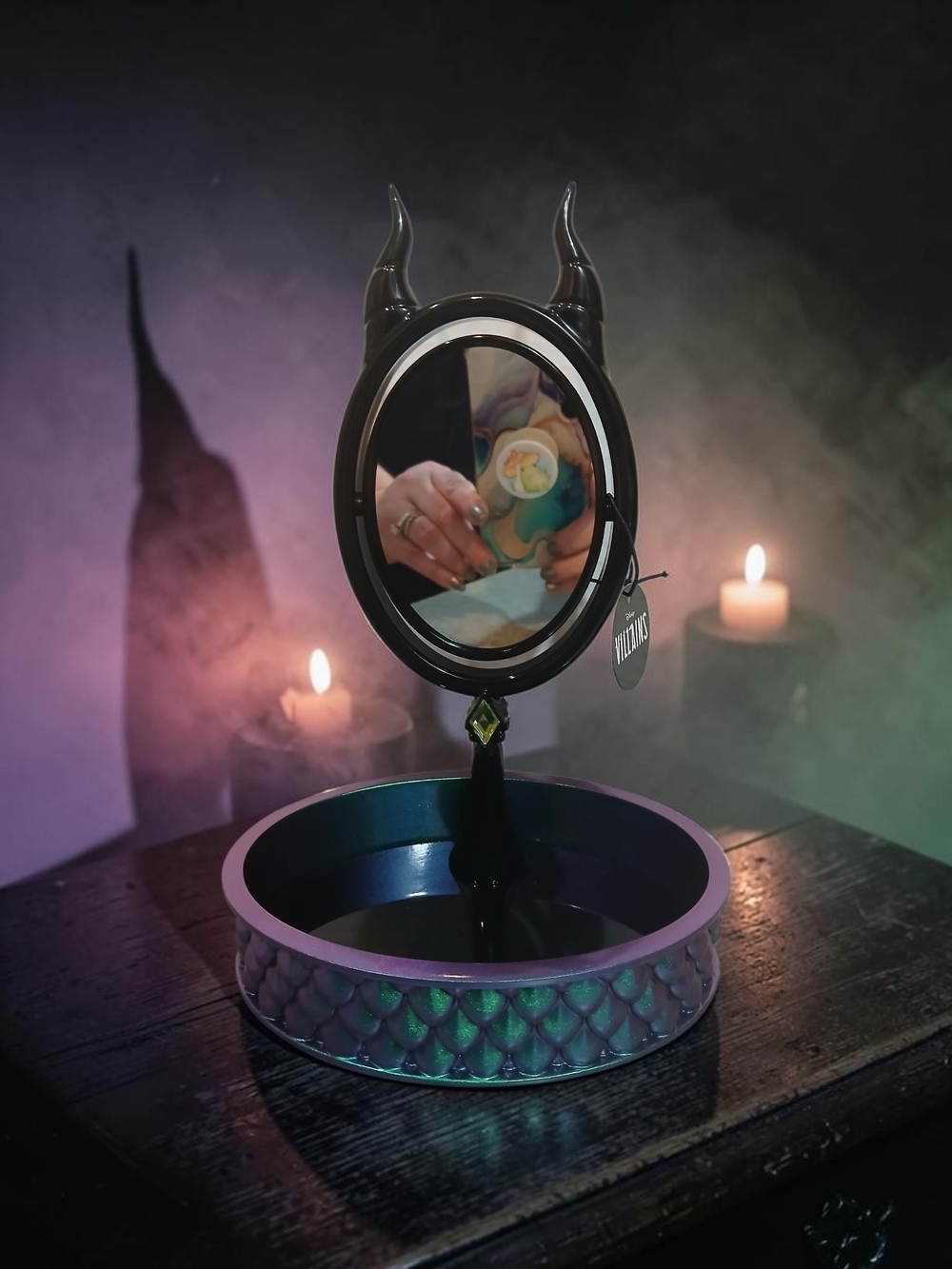 Bath & Body Works Black and Purple Horned Vanity Mirror